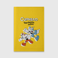 Обложка для паспорта матовая кожа Cuphead