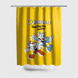 Штора 3D для ванной Cuphead