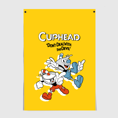 Постеры с принтом Cuphead, вид спереди №1