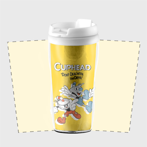 Термокружка-непроливайка Cuphead, цвет белый - фото 2