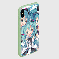 Чехол для iPhone XS Max матовый Miku множество - фото 2