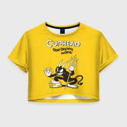 Женская футболка Crop-top 3D Cuphead