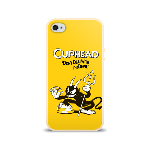 Чехол для Apple iPhone 4/4S силиконовый глянцевый Cuphead Фото 01 Чехол для Apple iPhone 4/4S силиконовый глянцевый Cuphead Фото 01