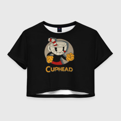 Женская футболка Crop-top 3D Cuphead