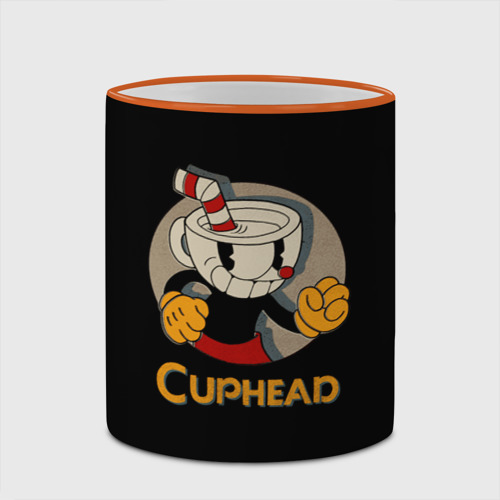 Кружка с полной запечаткой Cuphead, цвет Кант оранжевый - фото 4