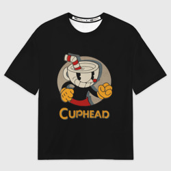Мужская футболка oversize 3D Cuphead