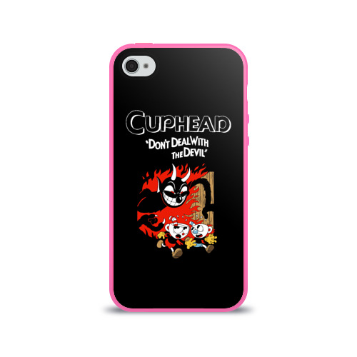 Чехол для Apple iPhone 4/4S силиконовый глянцевый Cuphead Фото 01 Чехол для Apple iPhone 4/4S силиконовый глянцевый Cuphead Фото 01
