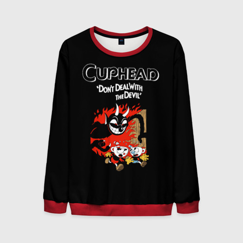 Мужской свитшот 3D Cuphead, цвет красный