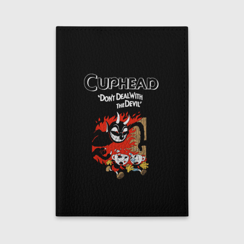 Обложка для автодокументов Cuphead, цвет черный