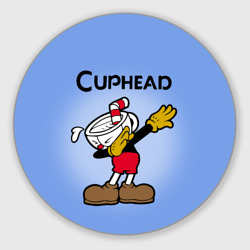 Круглый коврик для мышки Cuphead