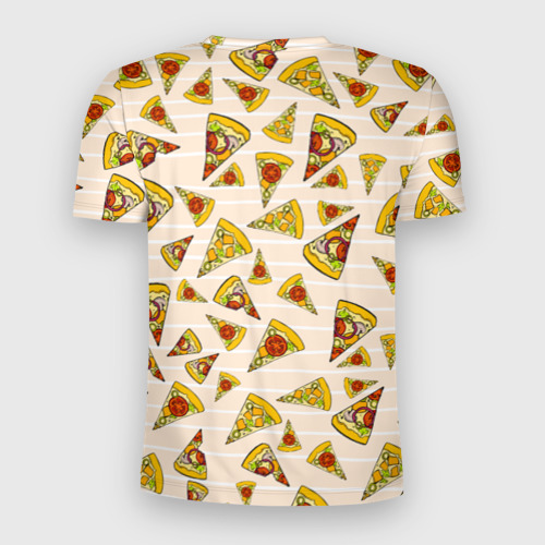 Мужская футболка 3D Slim Pizza love, цвет 3D печать - фото 2