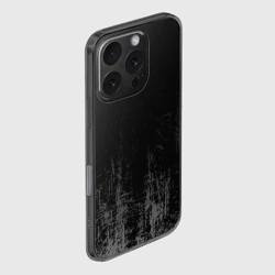 Чехол для iPhone 16 Pro силиконовый с защитой камеры Black Grunge - фото 2