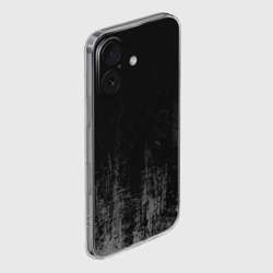 Чехол для iPhone 16 силиконовый с защитой камеры Black Grunge - фото 2