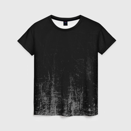 Женская футболка 3D с принтом Black Grunge, вид спереди #2