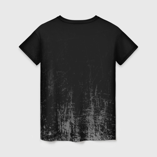 Женская футболка 3D с принтом Black Grunge, вид сзади #1