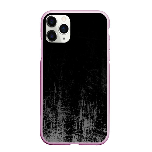 Чехол для iPhone 11 Pro Max матовый Black Grunge, цвет розовый