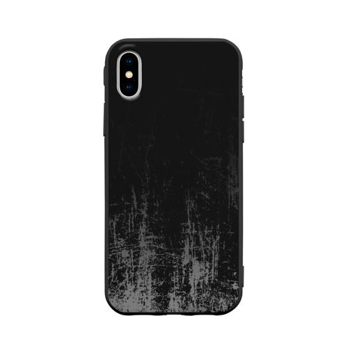 Чехол для Apple iPhone X силиконовый матовый Black Grunge Фото 01 Чехол для Apple iPhone X силиконовый матовый Black Grunge Фото 01