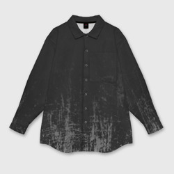 Женская рубашка oversize 3D Black Grunge