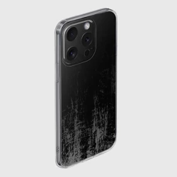 Чехол для iPhone 15 Pro силиконовый с защитой камеры Black Grunge - фото 2