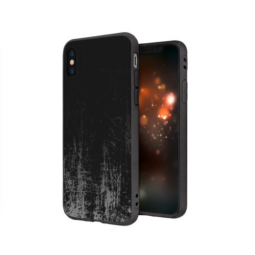 Чехол для Apple iPhone X силиконовый матовый Black Grunge Фото 01 Чехол для Apple iPhone X силиконовый матовый Black Grunge Фото 01