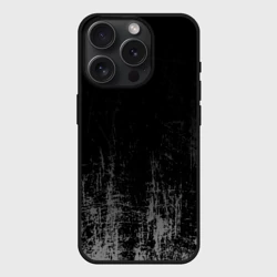 Чехол силиконовый для Apple iPhone 15 Pro матовый Black Grunge