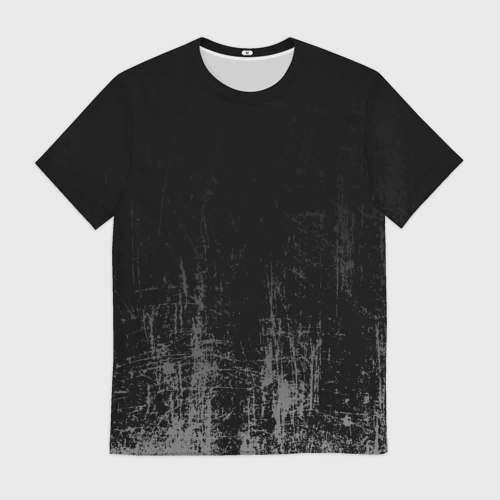 Мужская футболка 3D с принтом Black Grunge, вид спереди #2