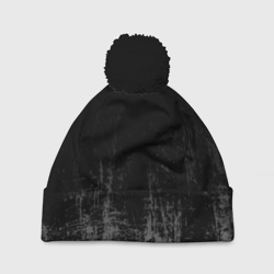 Шапка 3D c помпоном Black Grunge