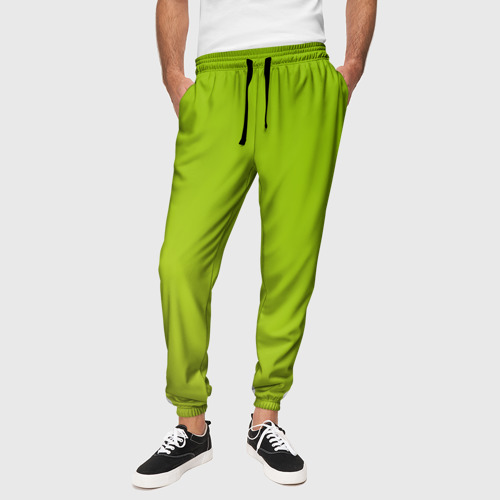 Мужские брюки 3D Lime Green, цвет 3D печать - фото 4