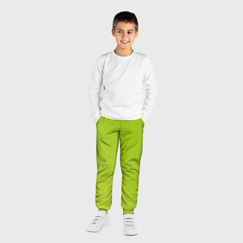 Детские брюки 3D Lime Green, цвет 3D печать - фото 4