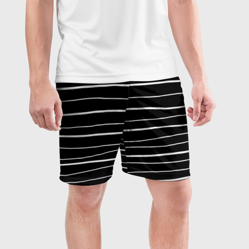 Мужские шорты спортивные Полосочка, цвет 3D печать - фото 3
