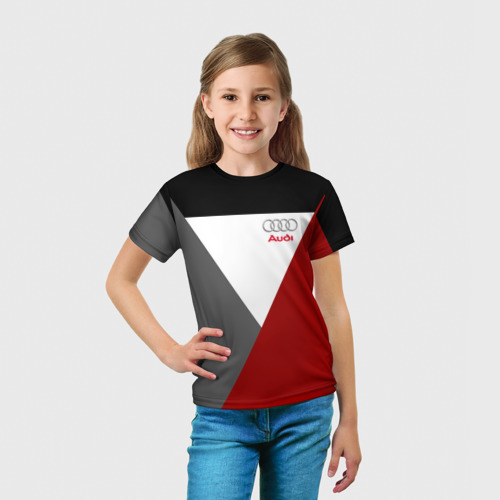 Детская футболка 3D AUDI SPORT, цвет 3D печать - фото 5