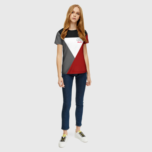 Женская футболка 3D AUDI SPORT, цвет 3D печать - фото 5