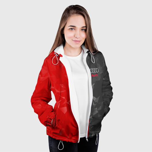 Женская куртка 3D AUDI SPORT, цвет белый - фото 4