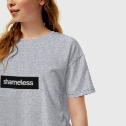 Женская футболка хлопок Oversize Shameless - фото 2