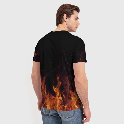 Мужская футболка 3D Вадим огонь мужик, цвет 3D печать - фото 4