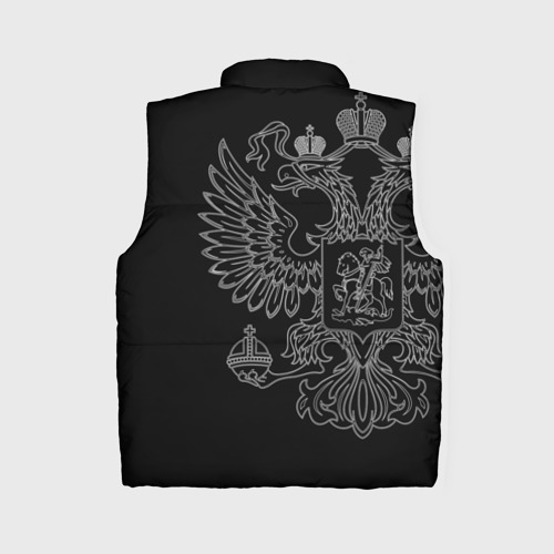 Женский жилет утепленный 3D РВСН, белый герб РФ, цвет светло-серый - фото 2