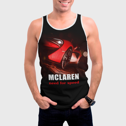 Мужская майка 3D McLaren - жажда скорости, цвет 3D печать - фото 3