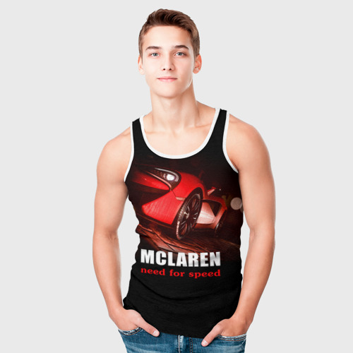 Мужская майка 3D McLaren - жажда скорости, цвет 3D печать - фото 5