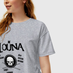 Женская футболка хлопок Oversize Louna - фото 2