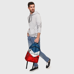 Рюкзак с принтом Форма России для любого человека, вид спереди №5. Цвет основы: белый