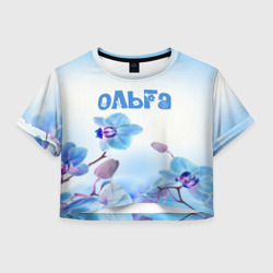 Женская футболка Crop-top 3D Ольга