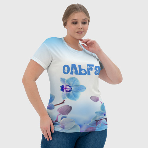 Женская футболка 3D с принтом Ольга, фото #4