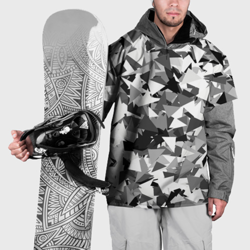 Накидка на куртку 3D Городской серый камуфляж, цвет 3D печать