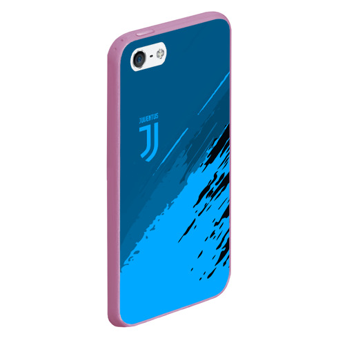 Чехол для iPhone 5/5S матовый Juventus original 2018, цвет розовый - фото 3