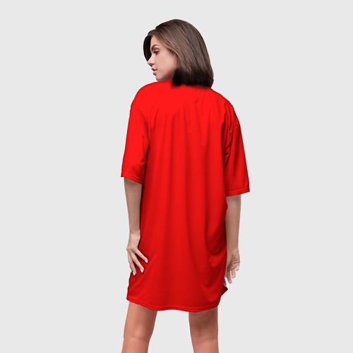 Платье-футболка 3D Ольга - сделано в СССР, цвет 3D печать - фото 4