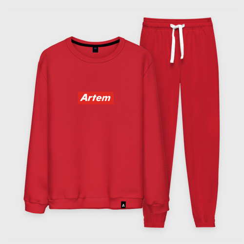 Мужской костюм хлопок Артём/ Artem, цвет красный