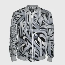 Мужской бомбер 3D Каллиграфия этого года! [4]