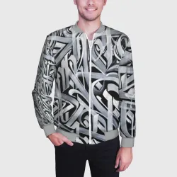 Мужской бомбер 3D Каллиграфия этого года! [4] - фото 2