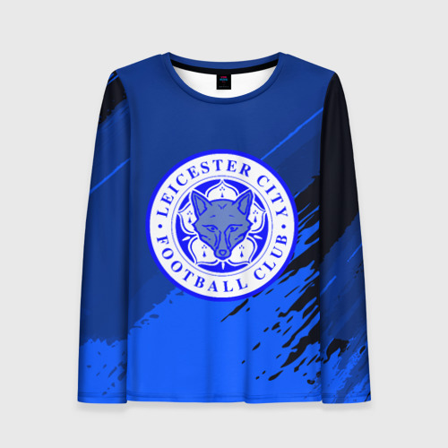 Женский лонгслив 3D FC Leicester abstract style