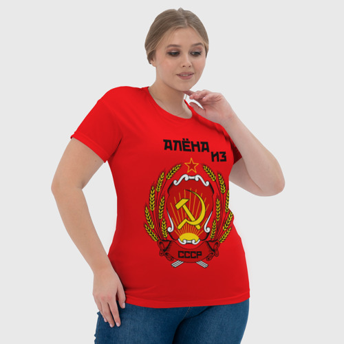 Женская футболка 3D Алёна из СССР, цвет 3D печать - фото 6